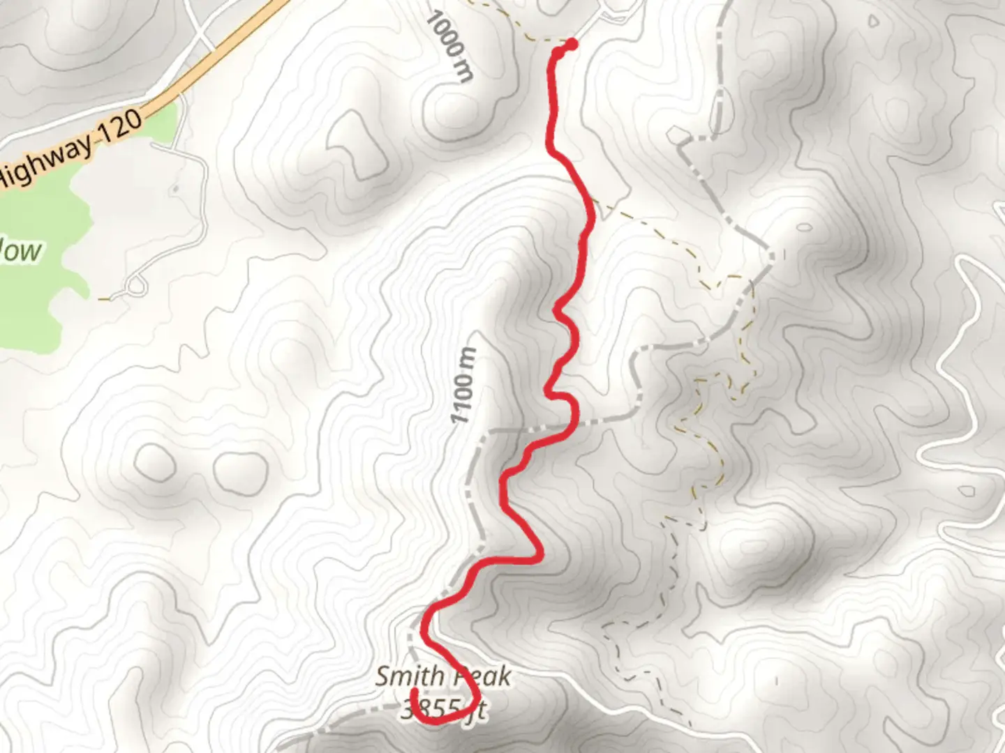 An image depicting the trail Smith Peak via Big Creek and its surrounding area.