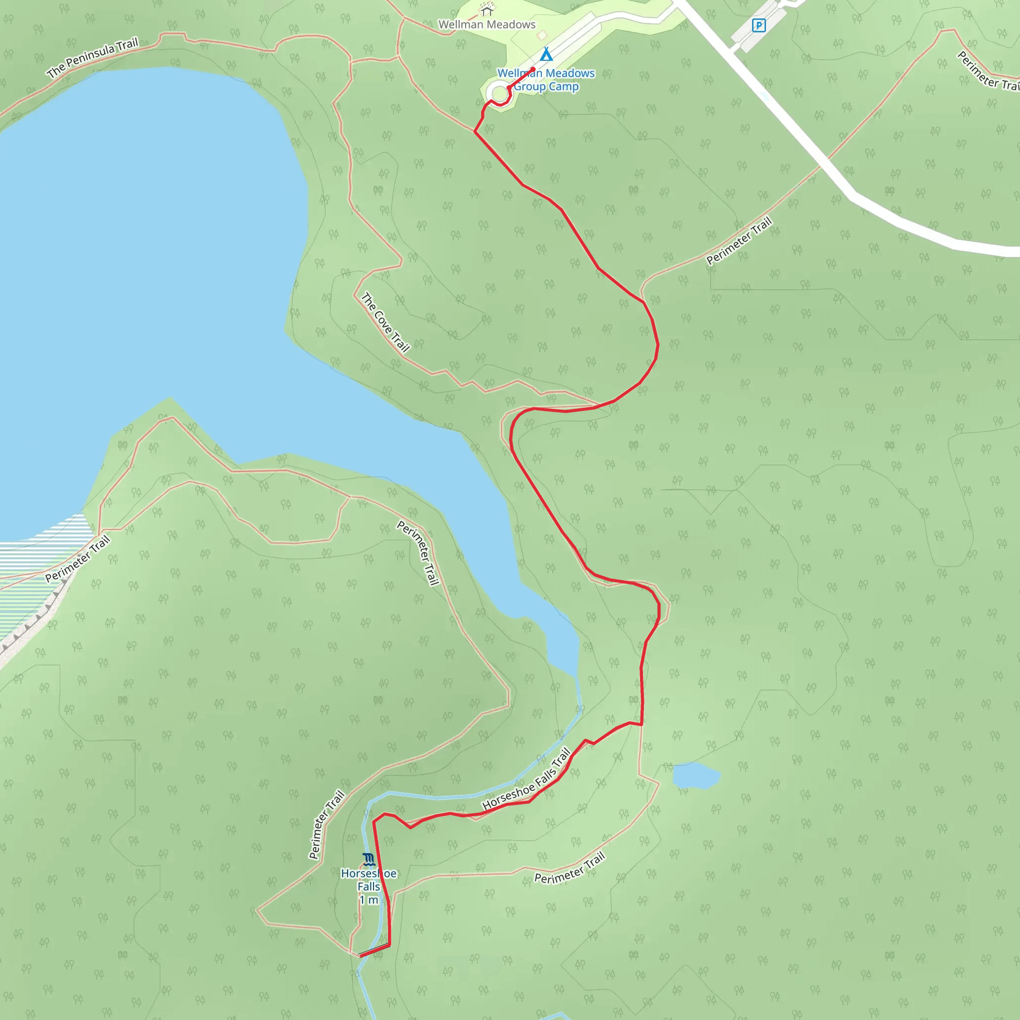 Walk along Flat Fork mobile static map