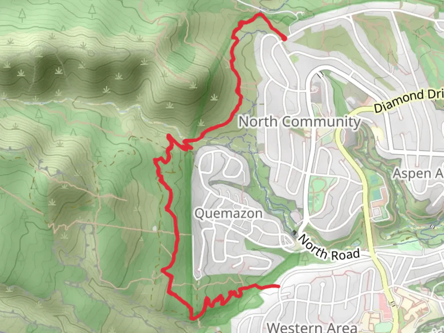An image depicting the trail Mitchell and Perimeter Trail and its surrounding area.