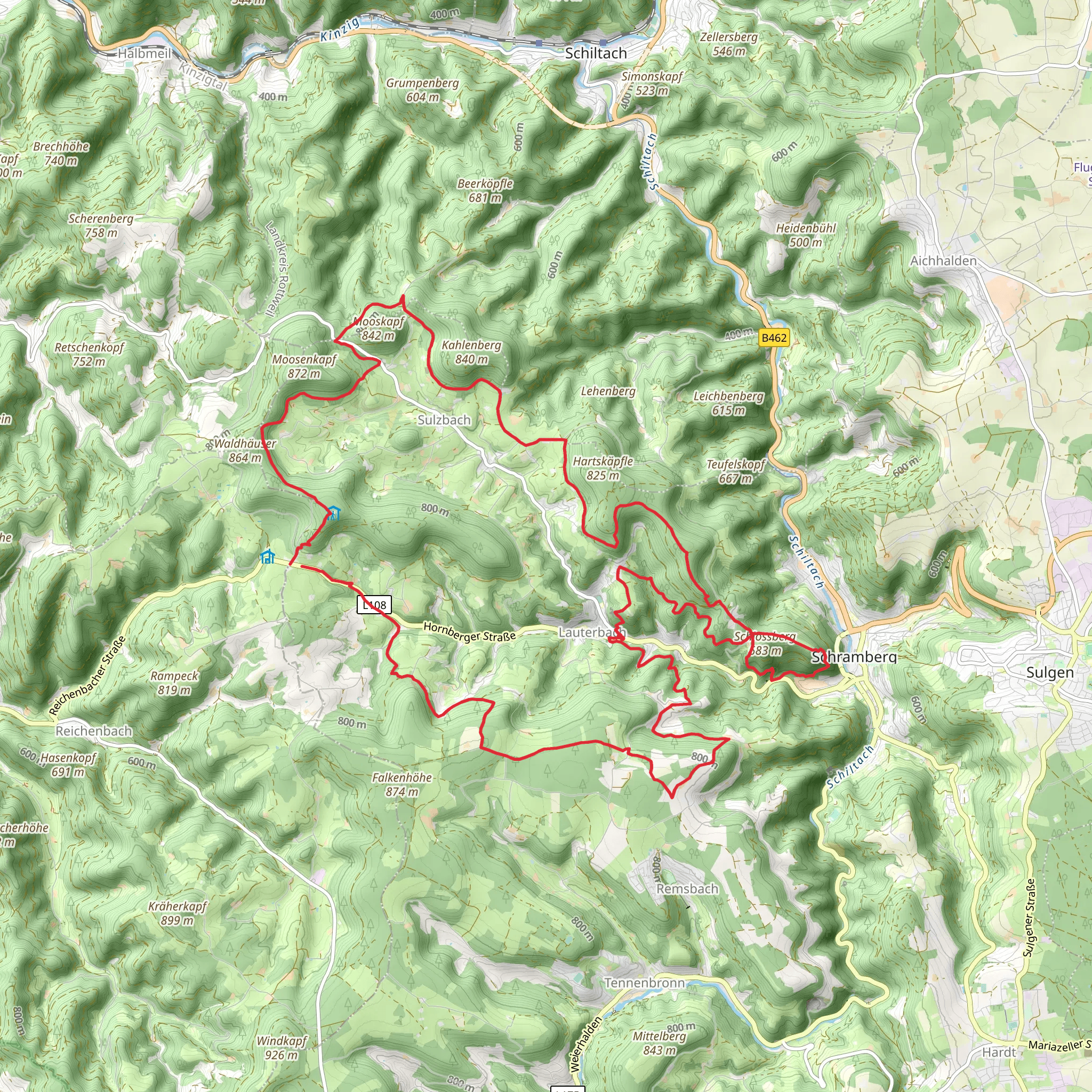 Lauterbacher Wandersteig mobile static map