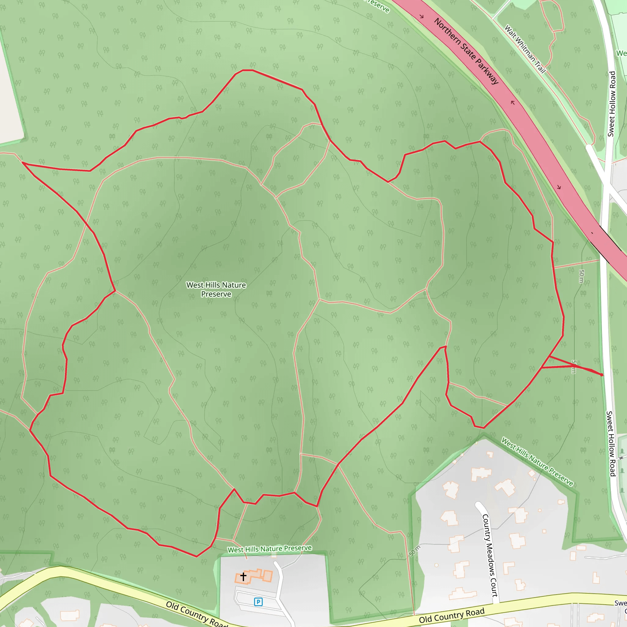 Sweet Hollow Loop mobile static map