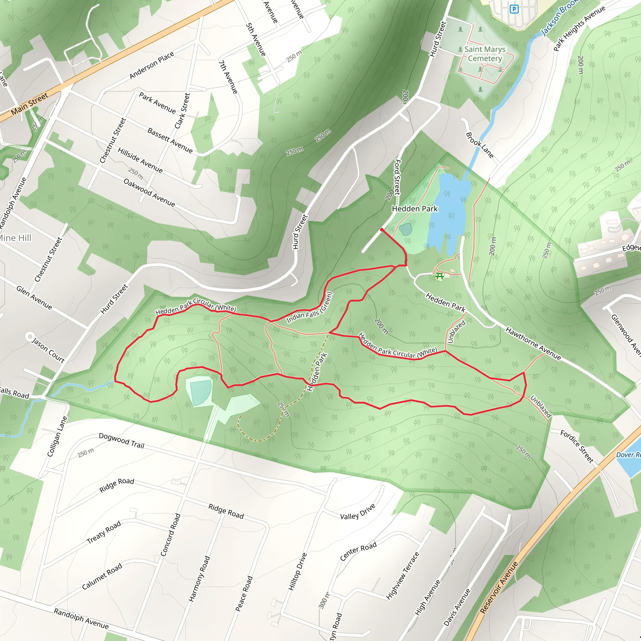 Hedden Pond Loop mobile static map