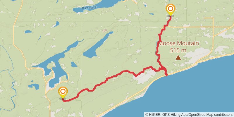 Superior Hiking Trail stage 16 Map