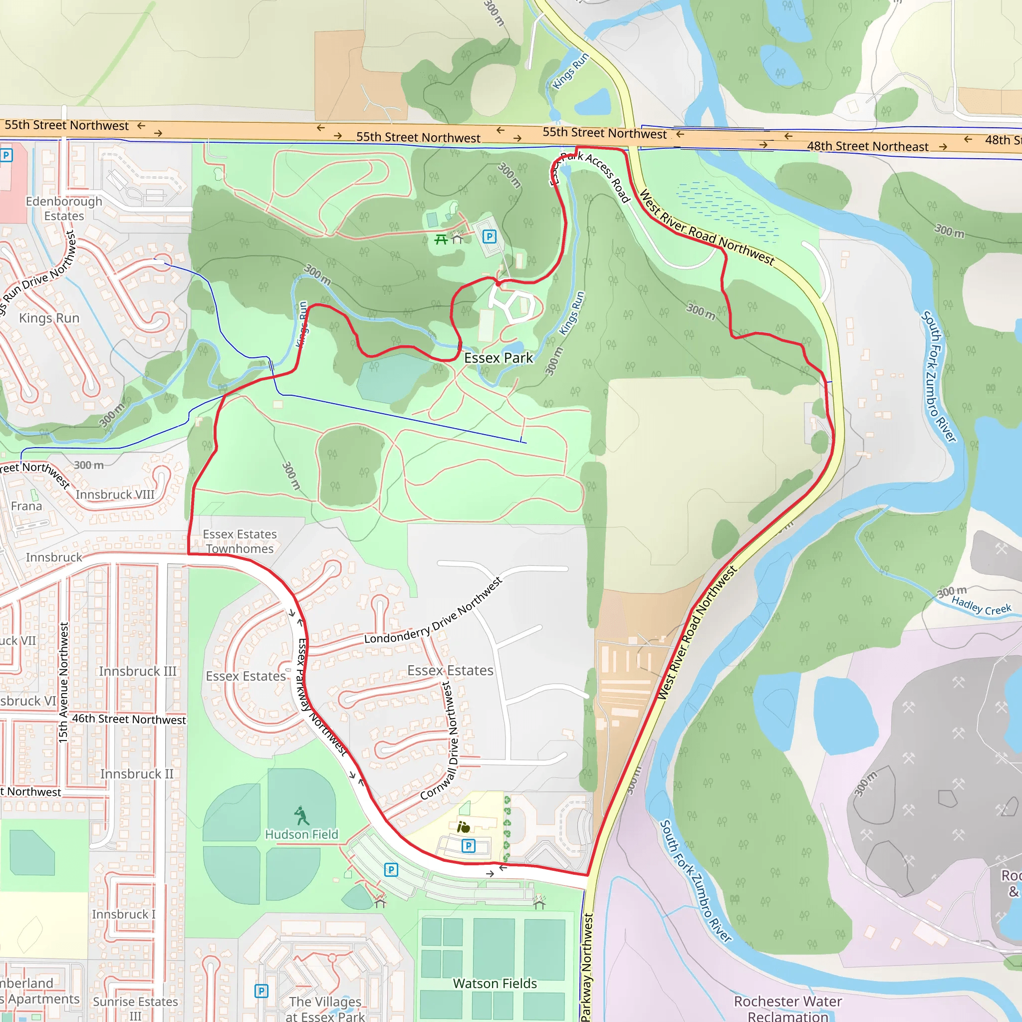 Essex Park Loop mobile static map