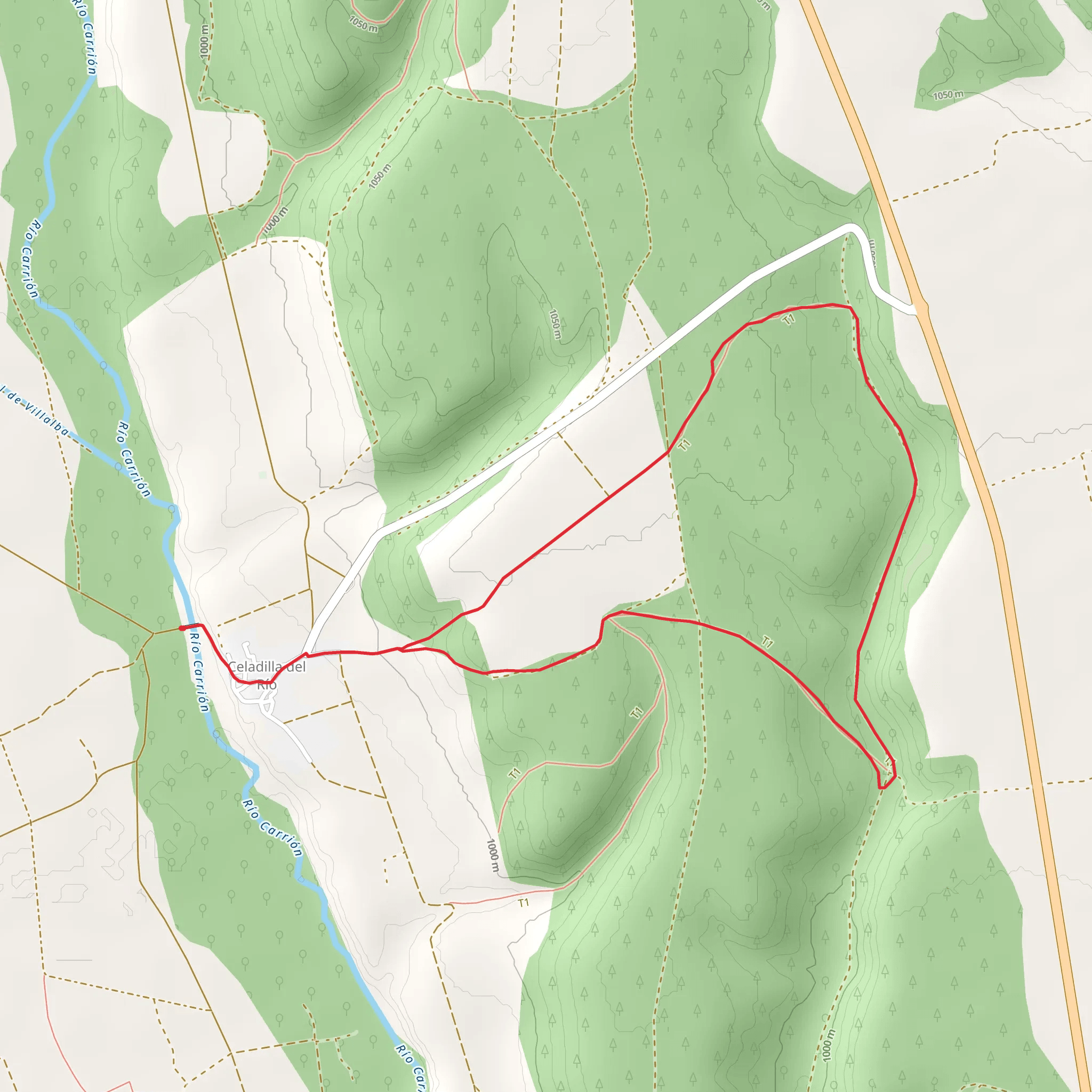 Path from El Soto to Valdepoza SL P 01 mobile static map