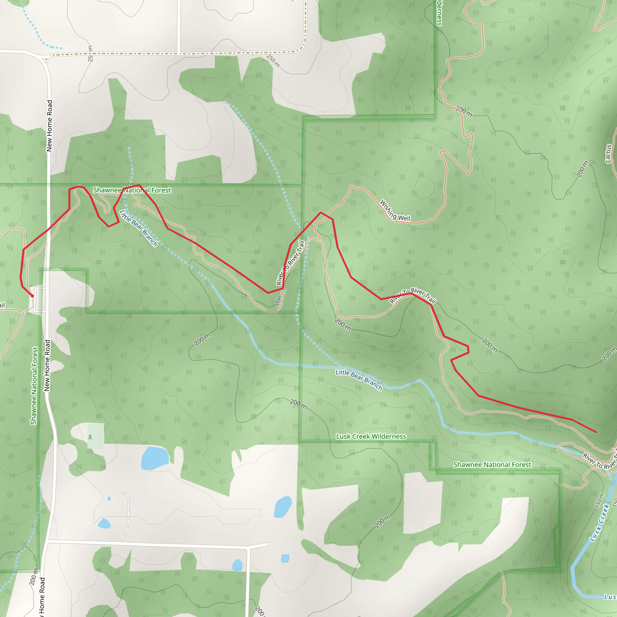 River to River Trail - New Home Road mobile static map