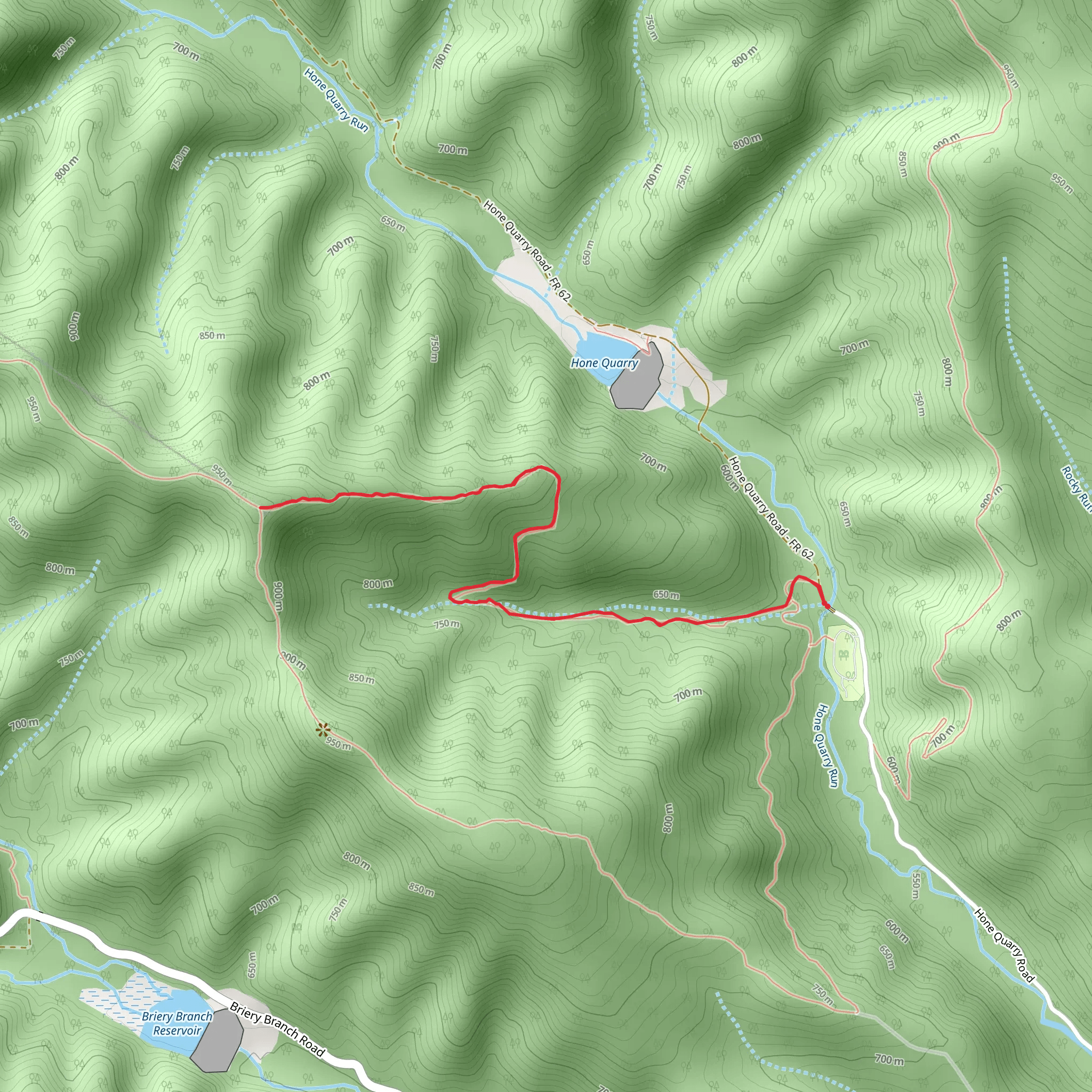 Big Hollow Trail mobile static map