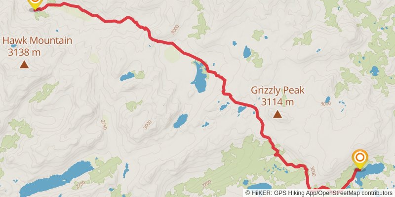 Dorothy Lake via Huckleberry Trail and Lunch Meadow Trail stage 3 Map
