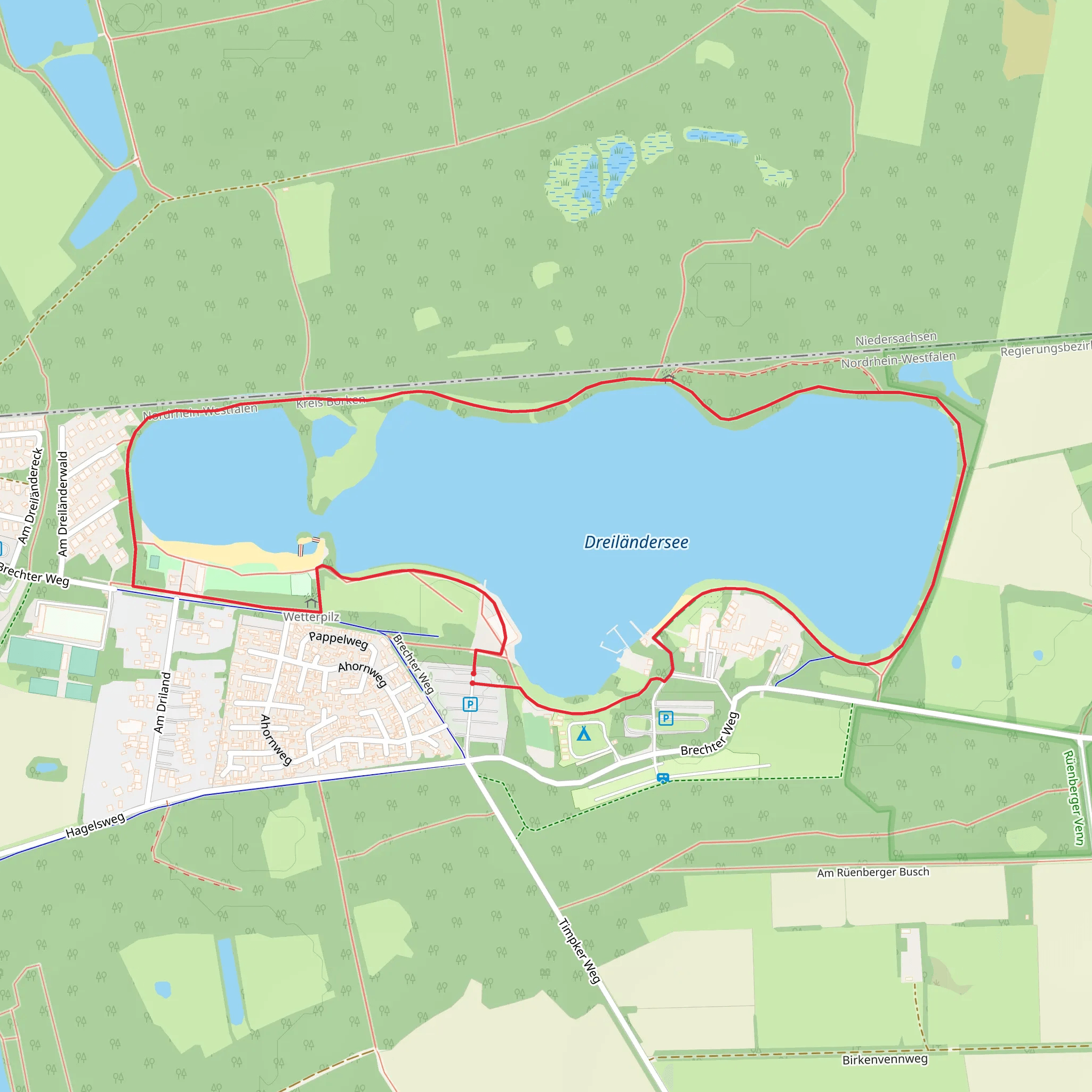 Dreiländersee Loop mobile static map