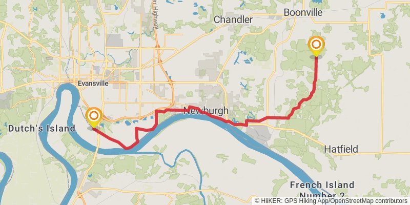 American Discovery Trail - South stage 15 Map