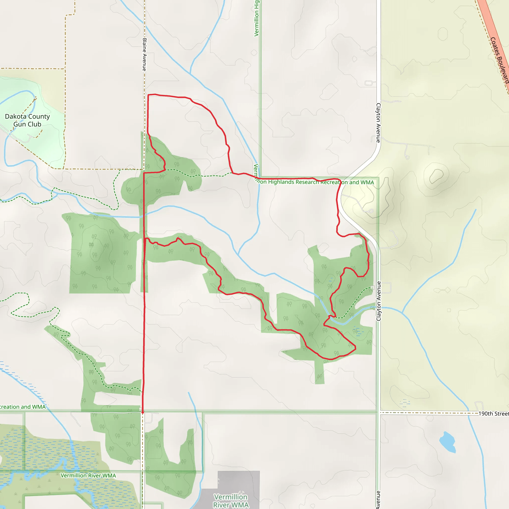Lone Rock and Wetland Loop - Blaine Avenue mobile static map