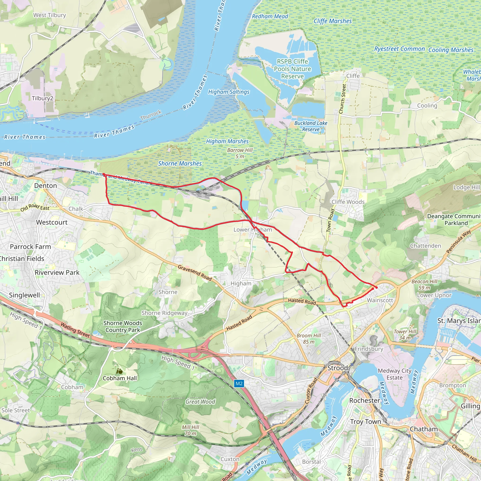 Home - Lower Higham Trainside walk mobile static map