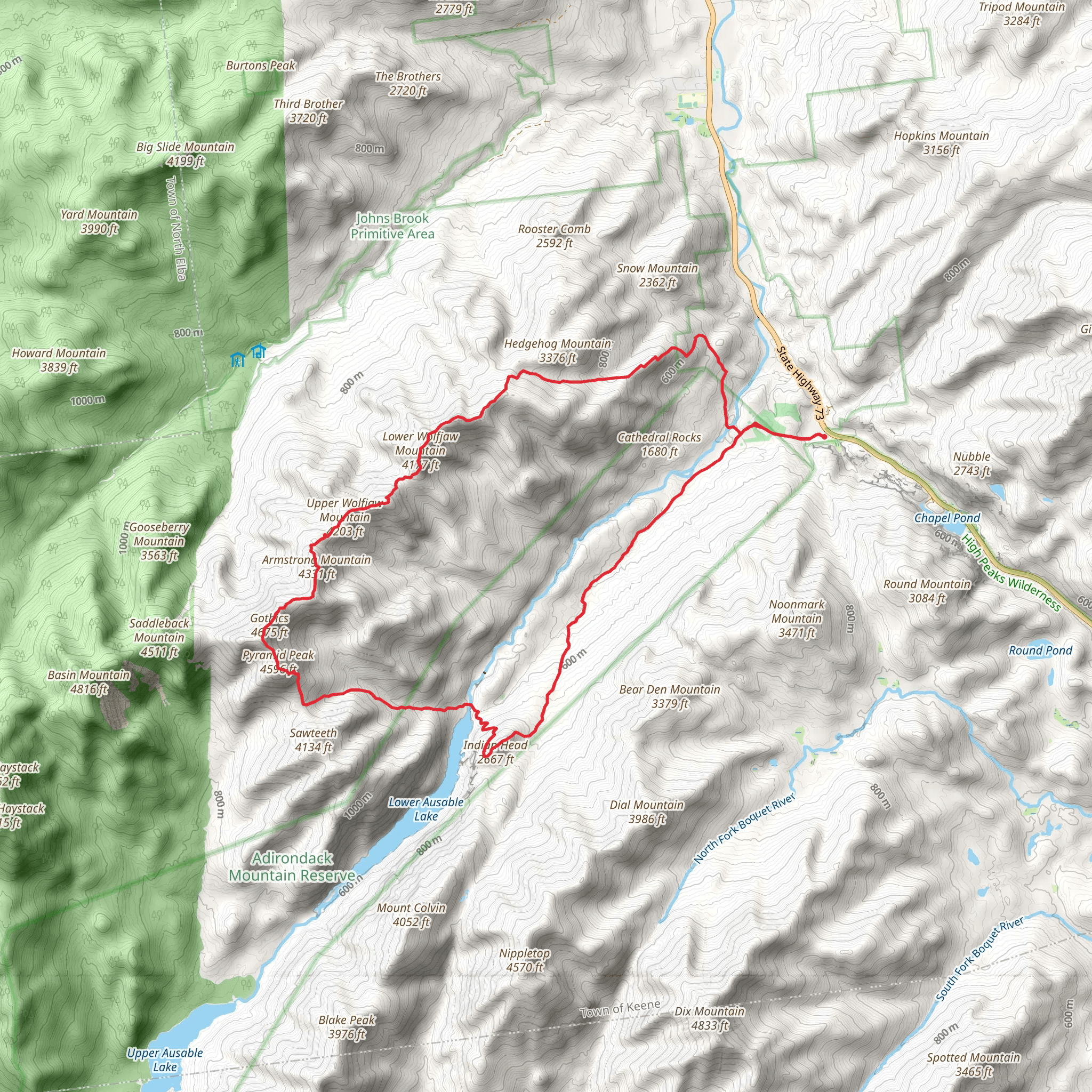 Armstrong Mountain - Pyramid Peak Loop mobile static map