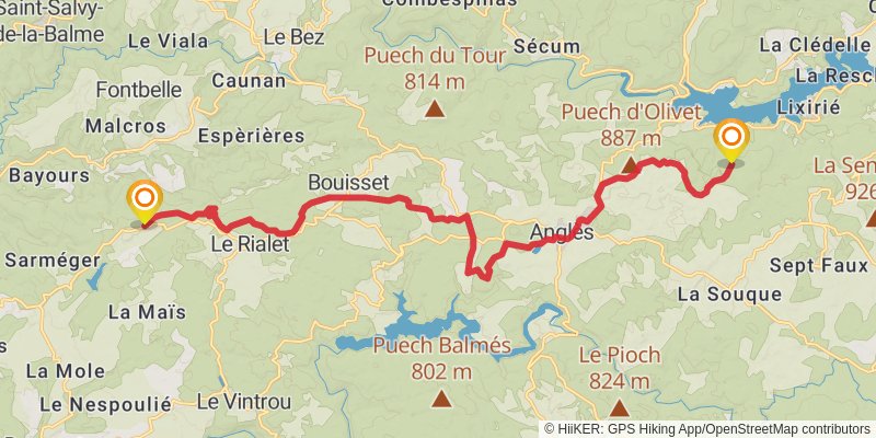 Via Tolosana stage 17 Map