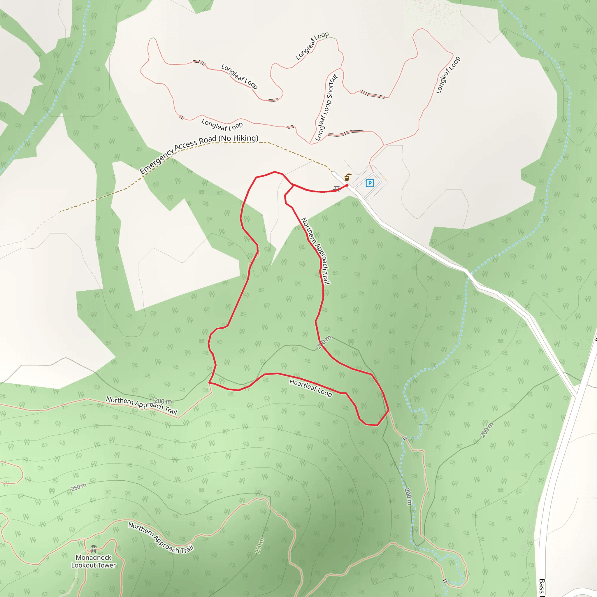 Cane Creek Mountains - Pine Hill Loop Trail mobile static map