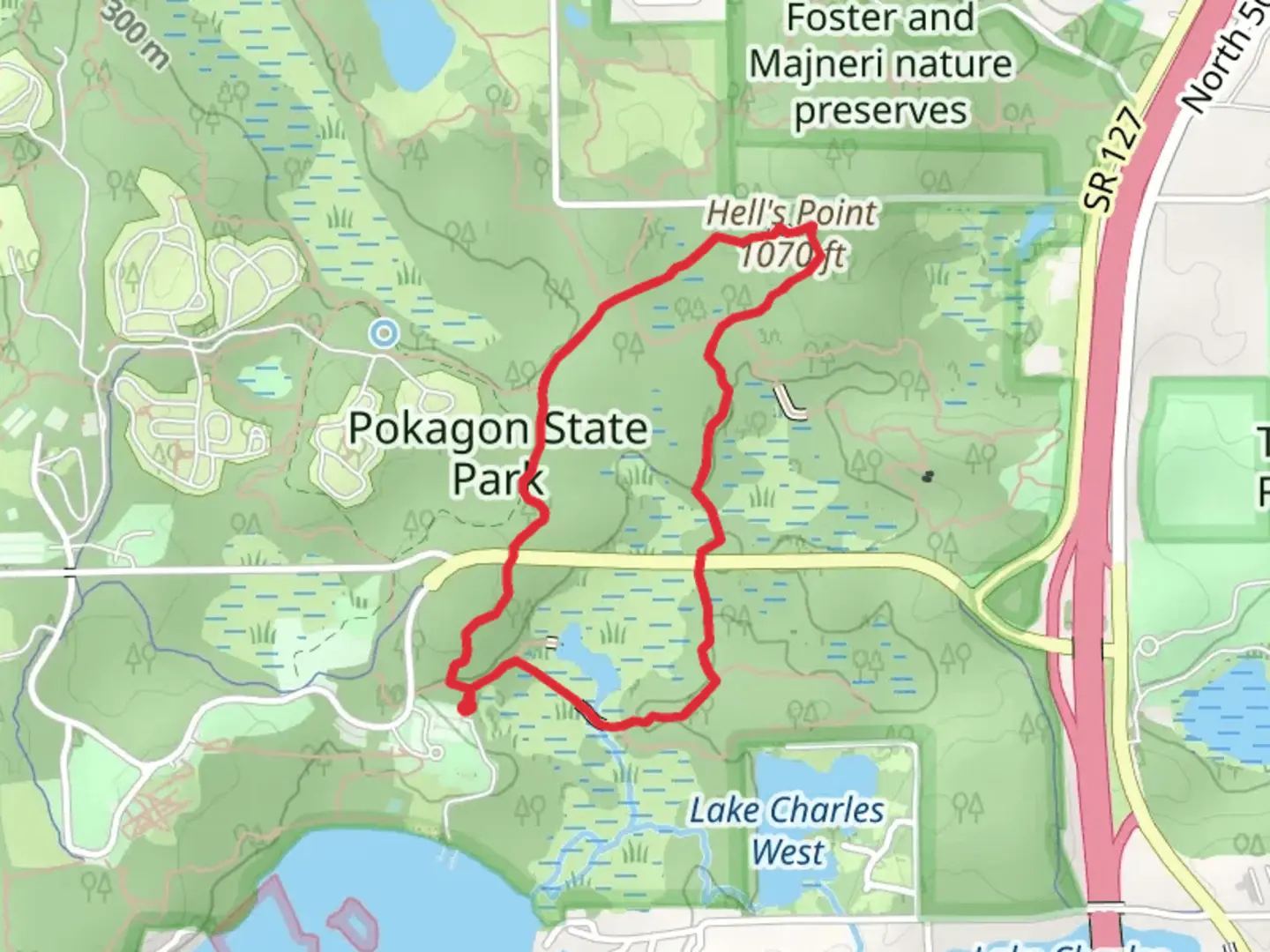 An image depicting the trail Lake Lonidaw and Hell's Point Loop and its surrounding area.