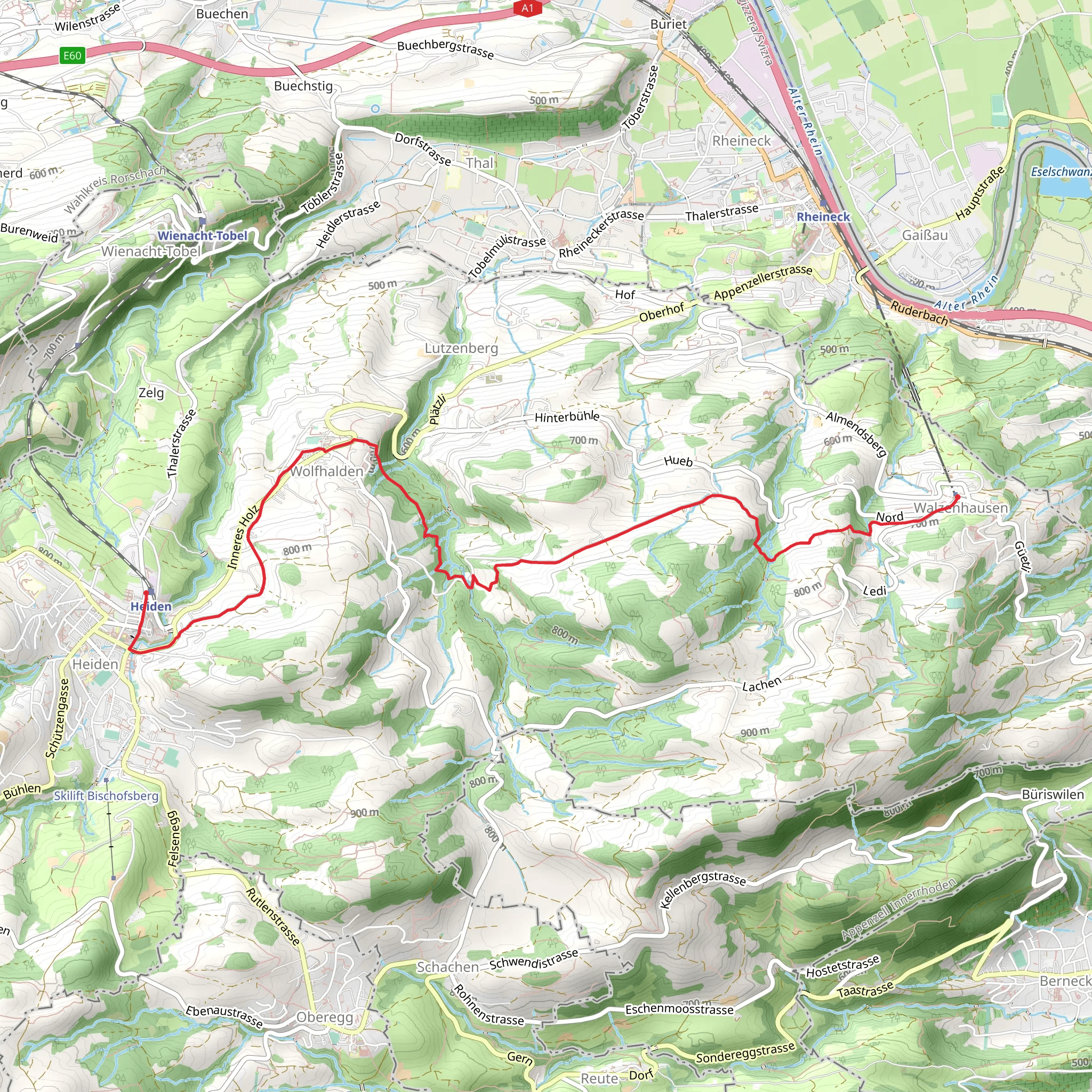 Witzweg Trail mobile static map