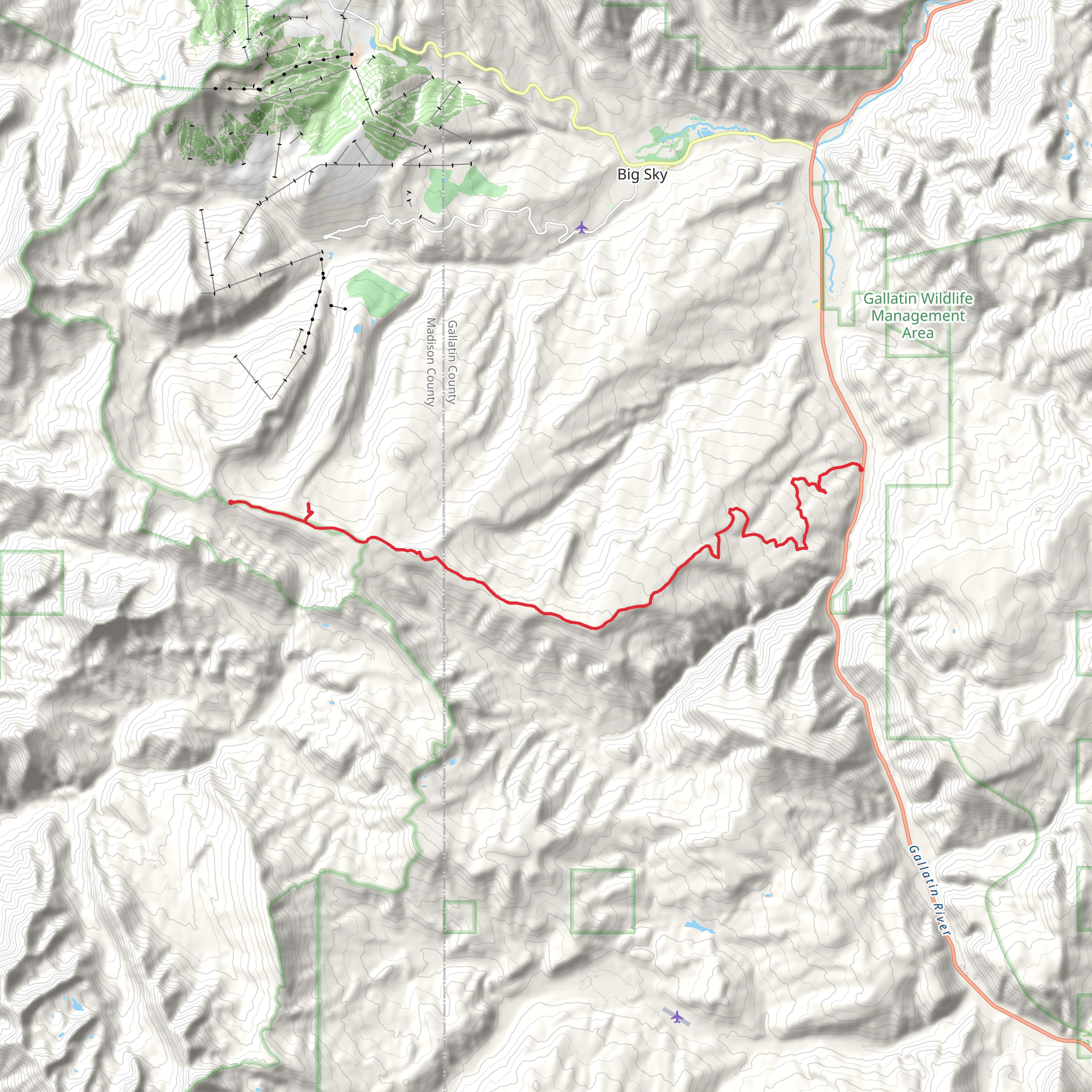 Buck Creek Ridget Trail mobile static map