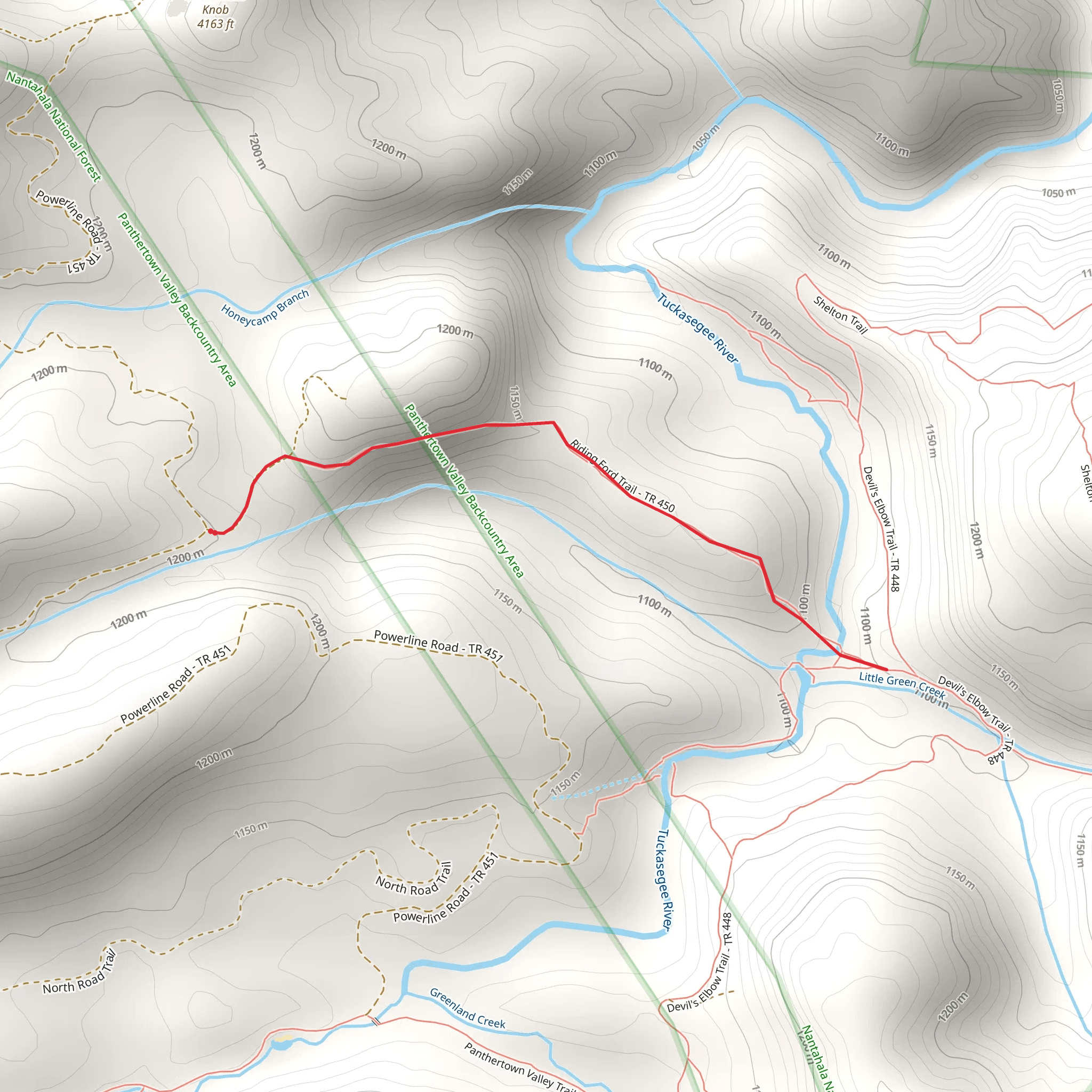 Riding Ford Trail mobile static map