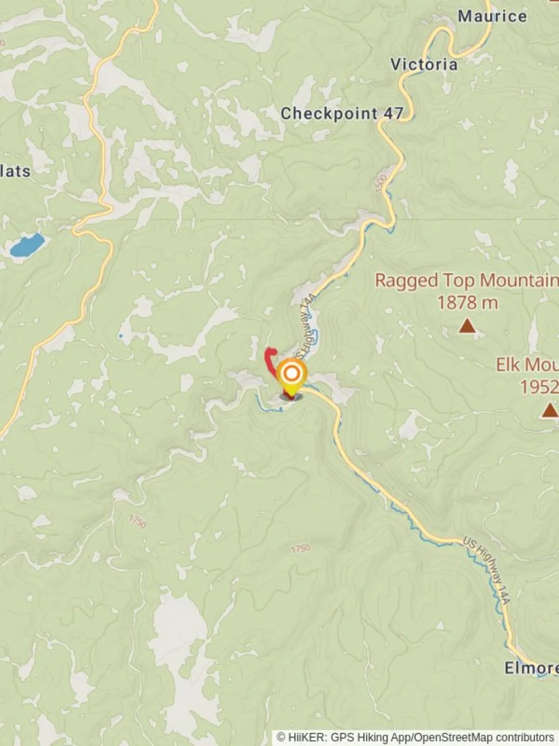 An image depicting the trail Roughlock Falls Road and its surrounding area.