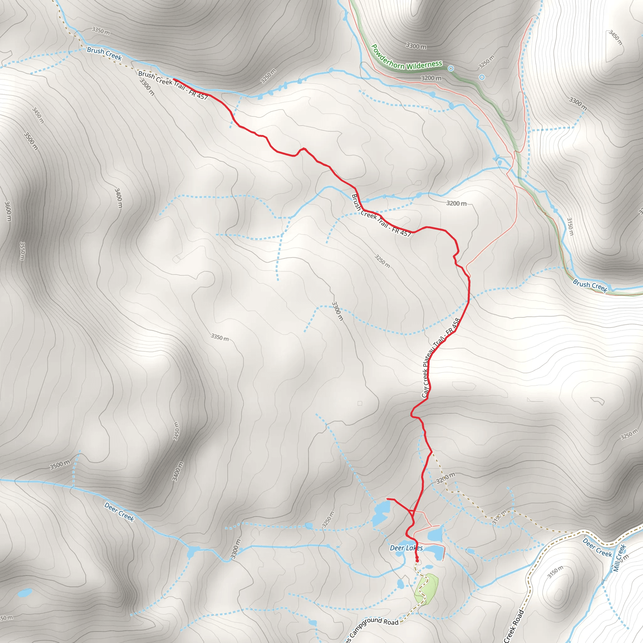Deer Lake and Brush Creek mobile static map