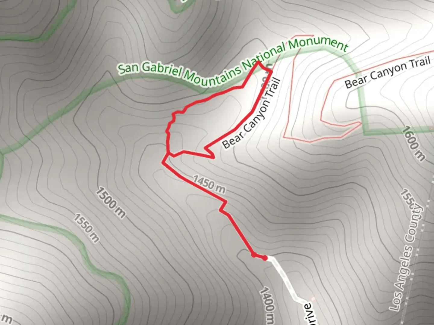 An image depicting the trail Bear Canyon Loop Trail and its surrounding area.