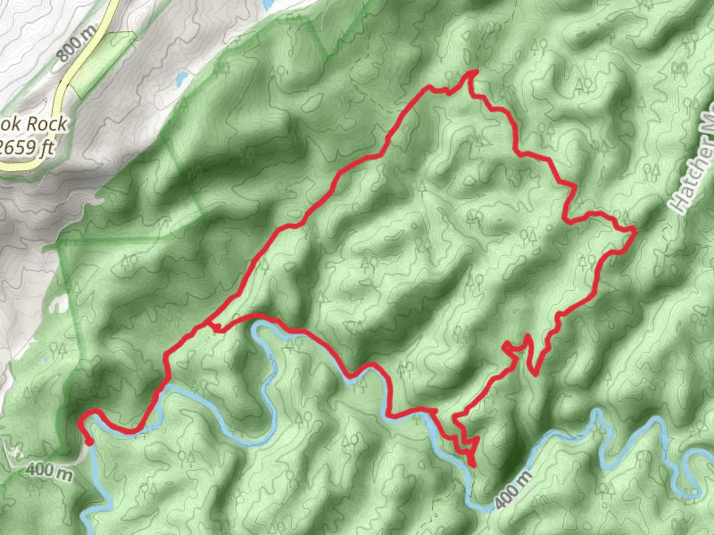 An image depicting the trail Little Bottoms and Cooper Road Loop Trail and its surrounding area.
