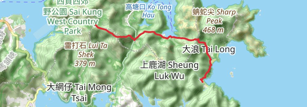 Maclehose Trail stage 2 Map