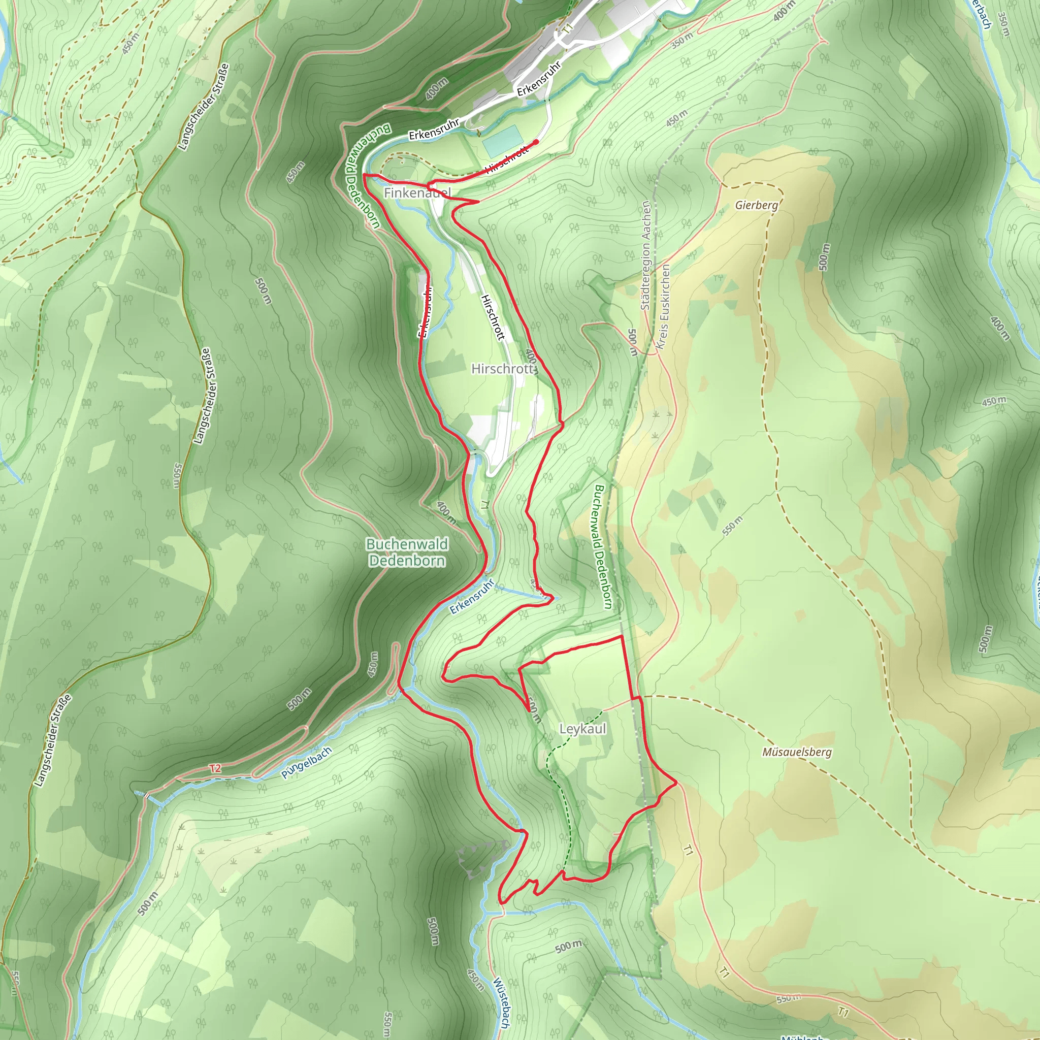 Labyrinth and Wuestebach via Wildnis Trail mobile static map