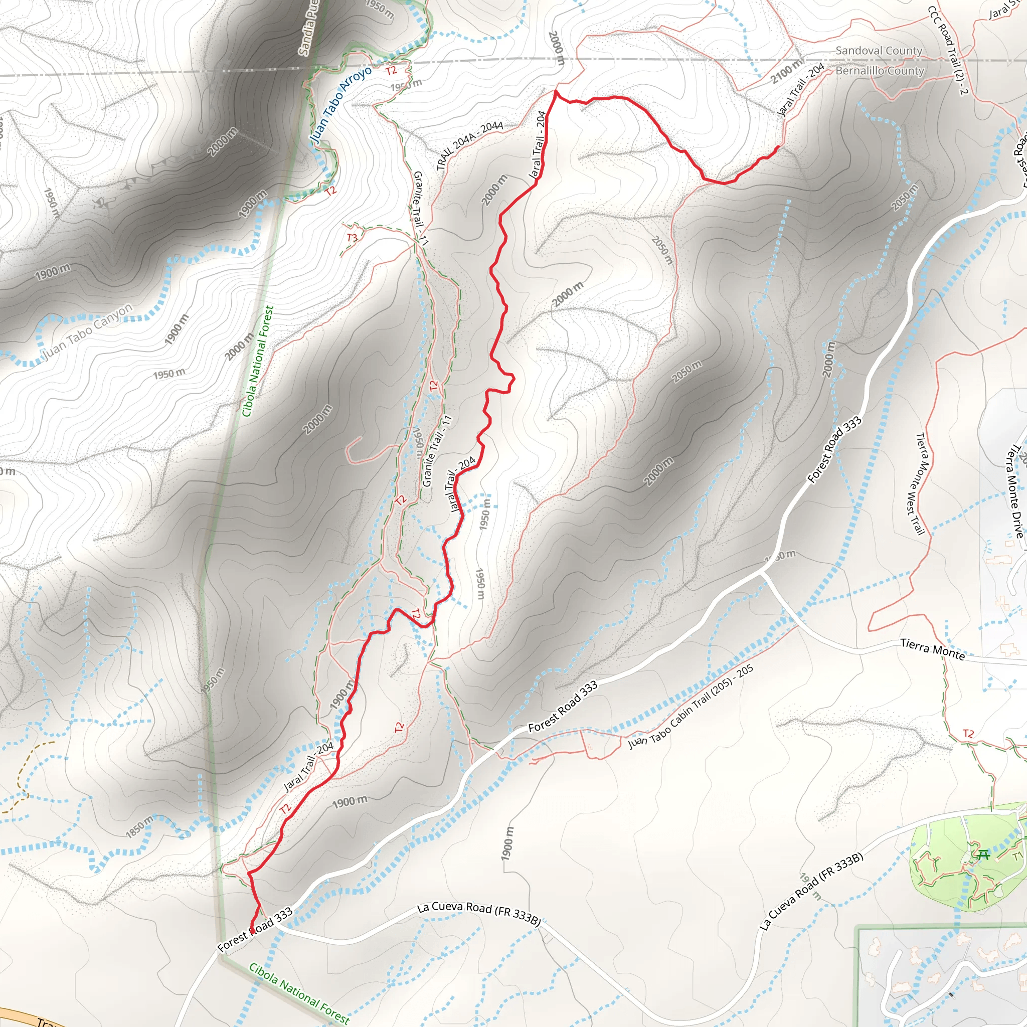 Jaral Trail mobile static map