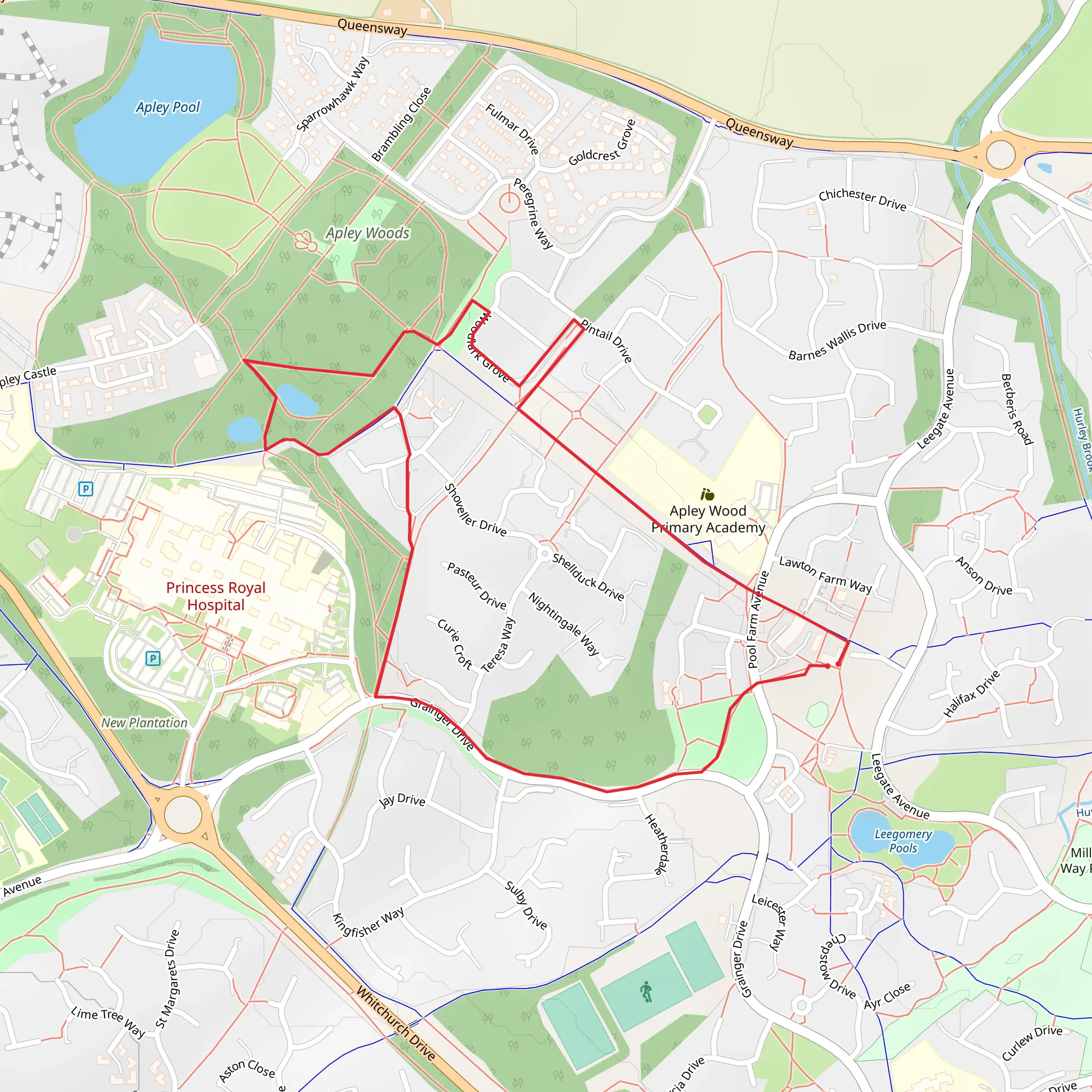 Leegomery mobile static map