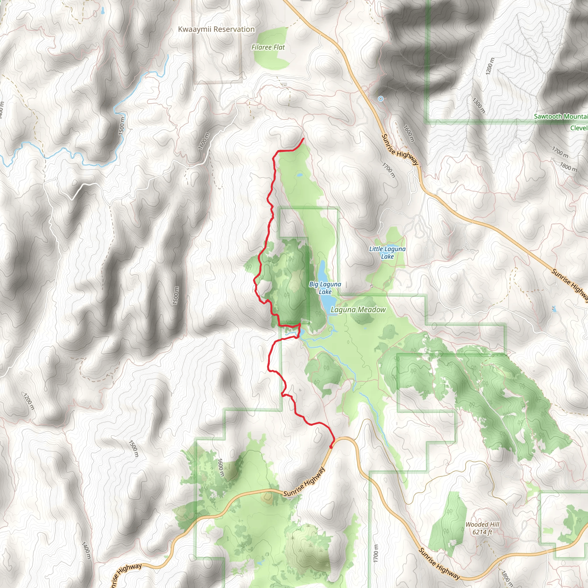 Sunset Trail mobile static map