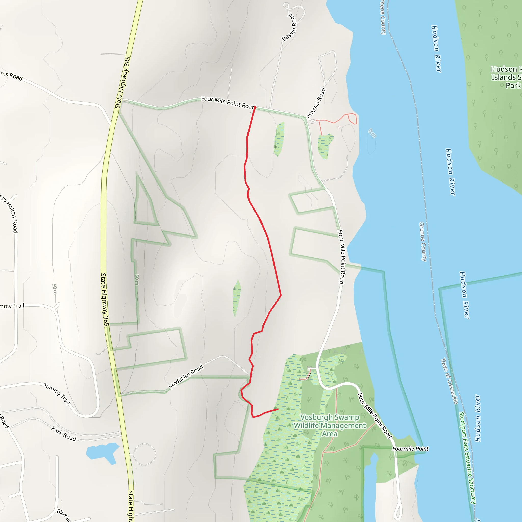 Four Mile Point Road Trail mobile static map