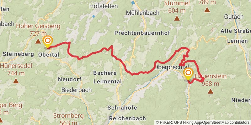 Zweitälersteig stage 5 Map