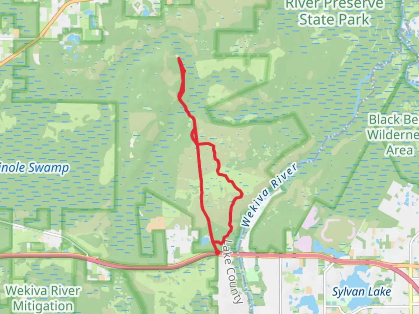 An image depicting the trail Florida Trail, Sand Road and Pine Road Loop and its surrounding area.