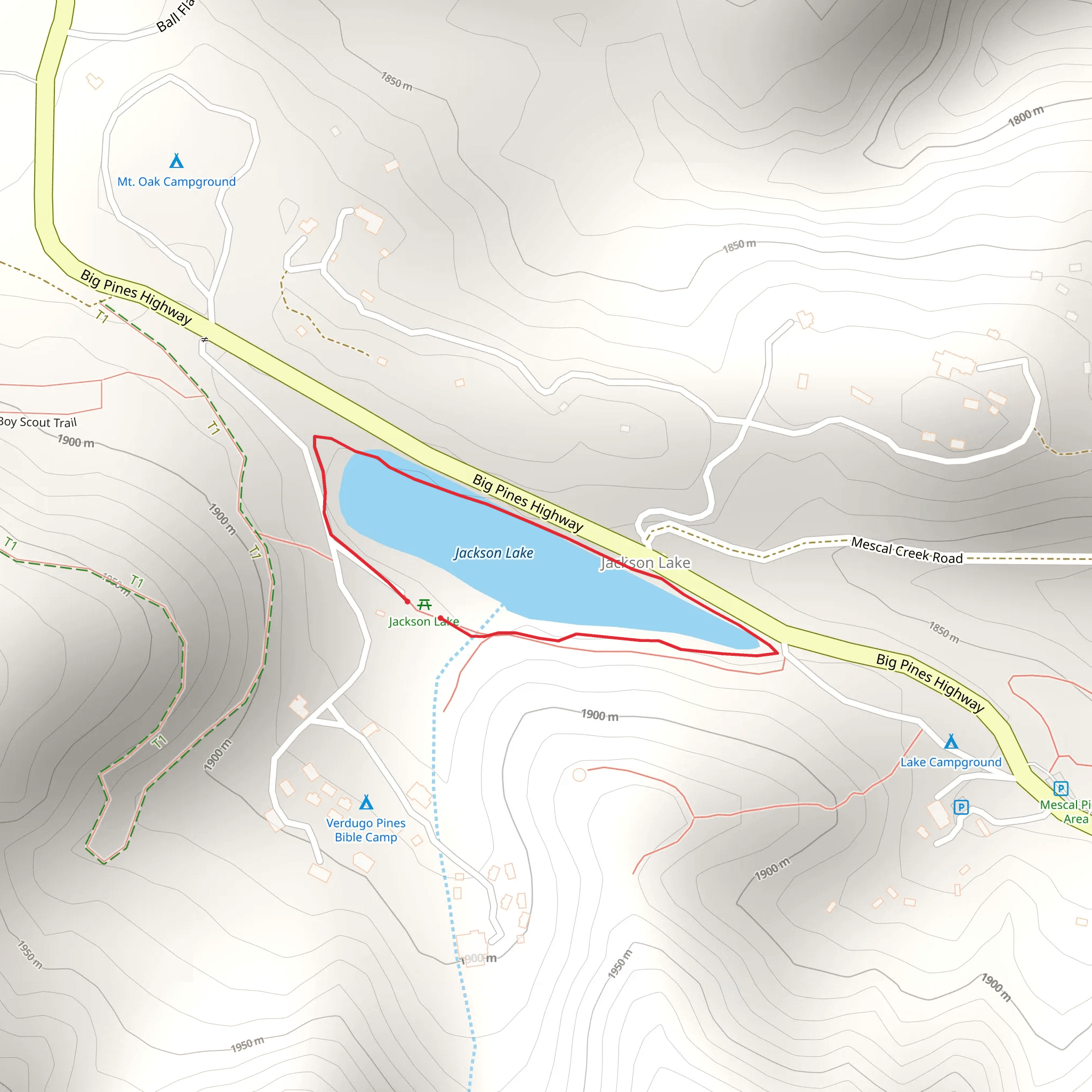 Jackson Lake Interpretive Trail mobile static map