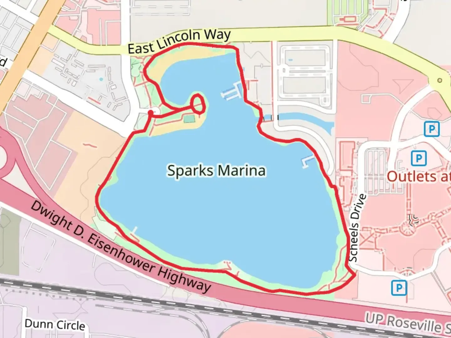 An image depicting the trail Sparks Marina Loop Trail and its surrounding area.