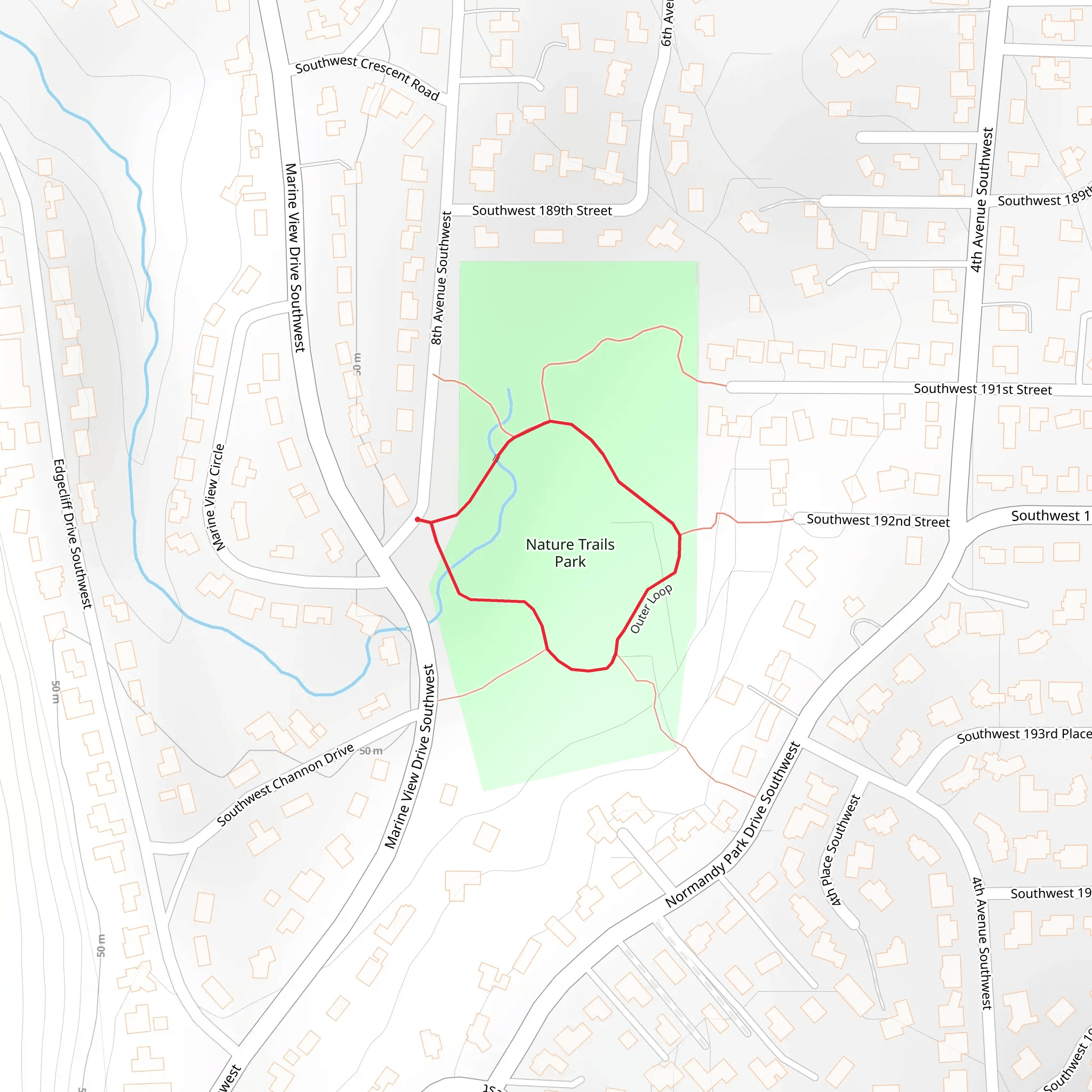 Nature Trails Park Loop mobile static map