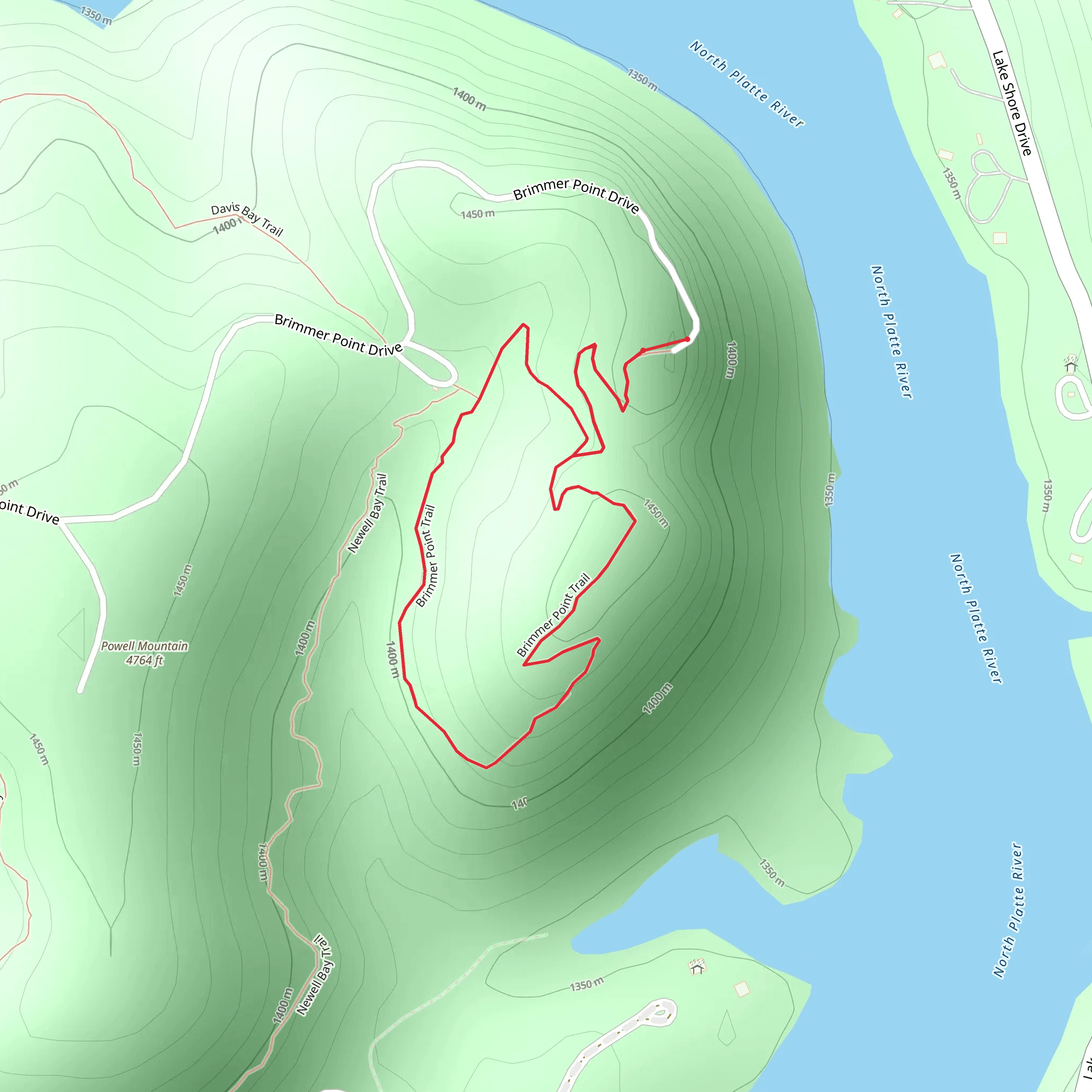 Brimmer Point Loop Trail mobile static map