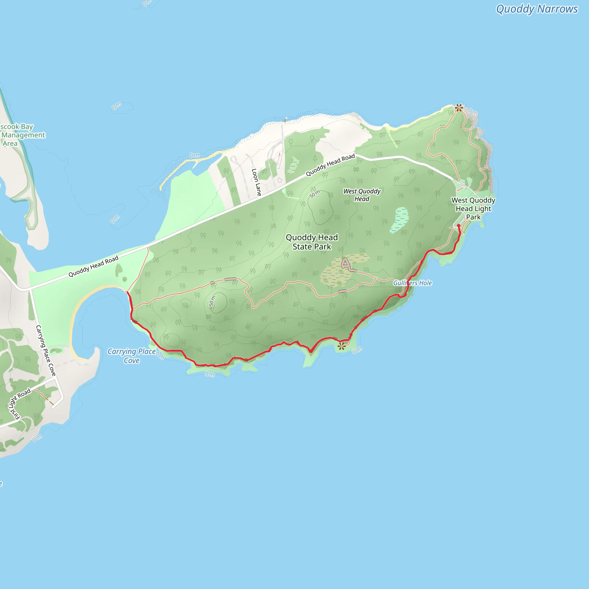 West Quoddy Head Light Station Trail mobile static map