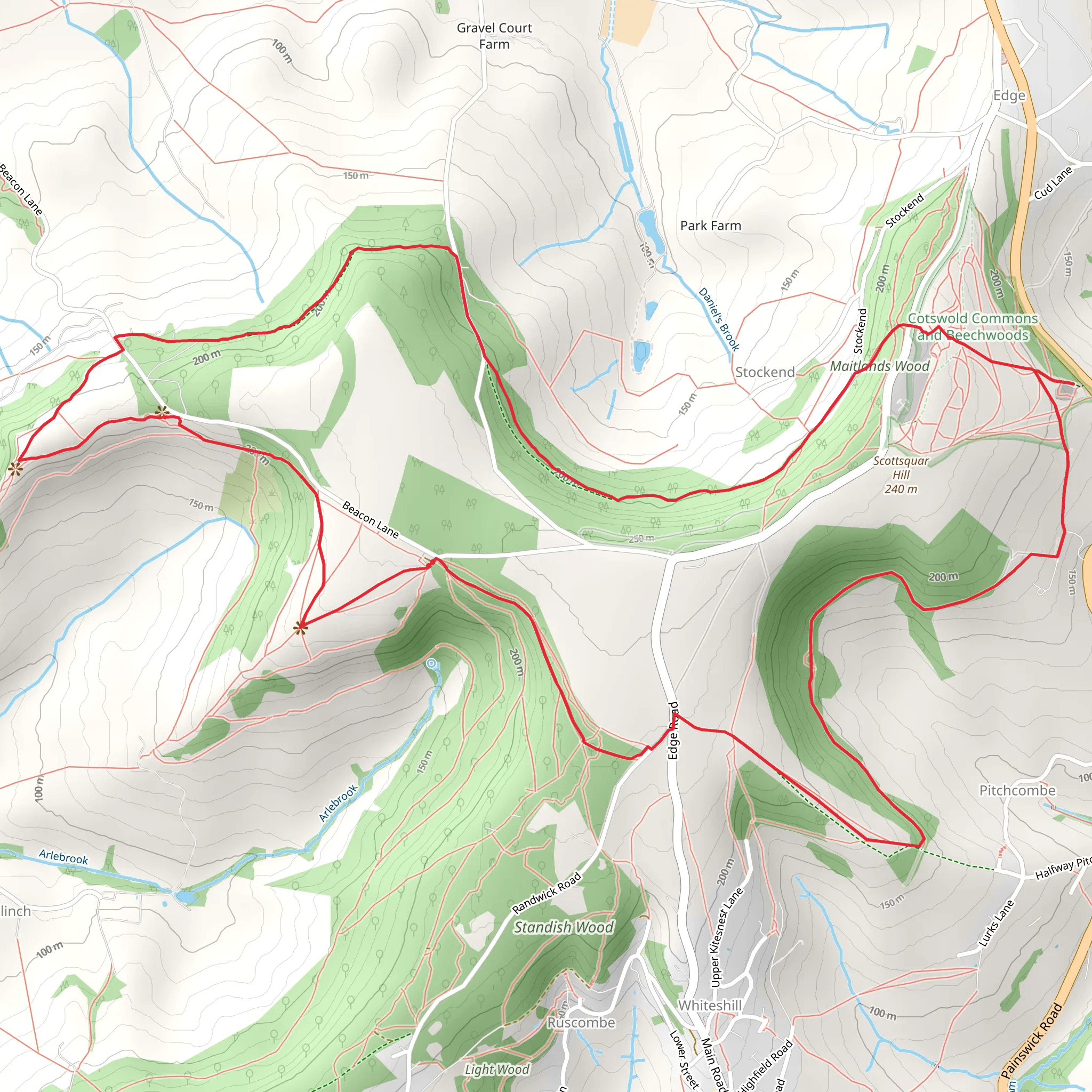 Bruce Trail Friendship Trail mobile static map