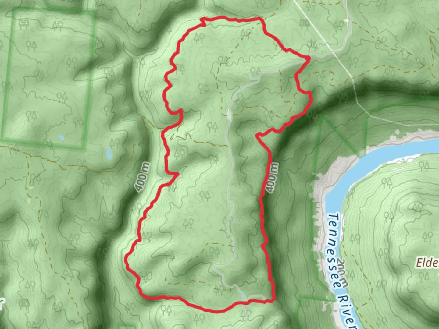 An image depicting the trail Short Creek - Mullens Creek Loop and its surrounding area.