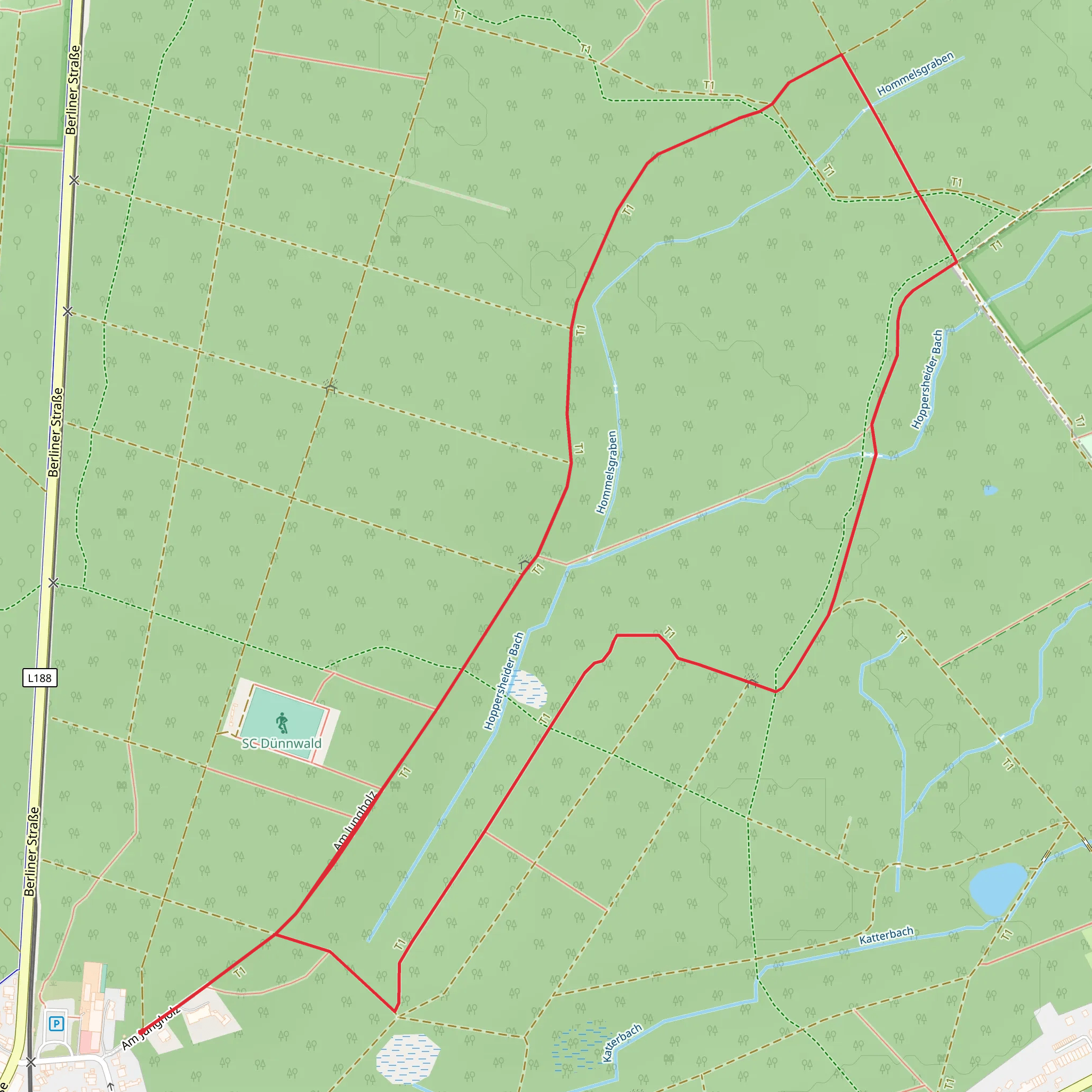 Dunnwald Loop mobile static map