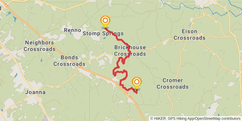 Palmetto Trail stage 21 Map