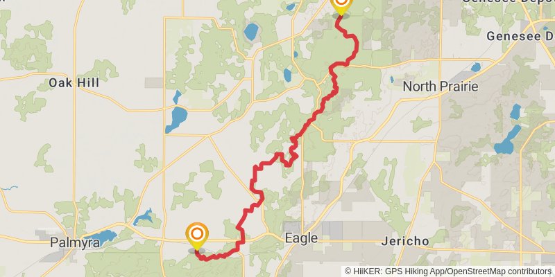 Ice Age National Scenic Trail stage 67 Map