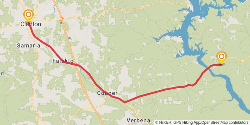 Great Eastern Trail (Incomplete) stage 18 Map