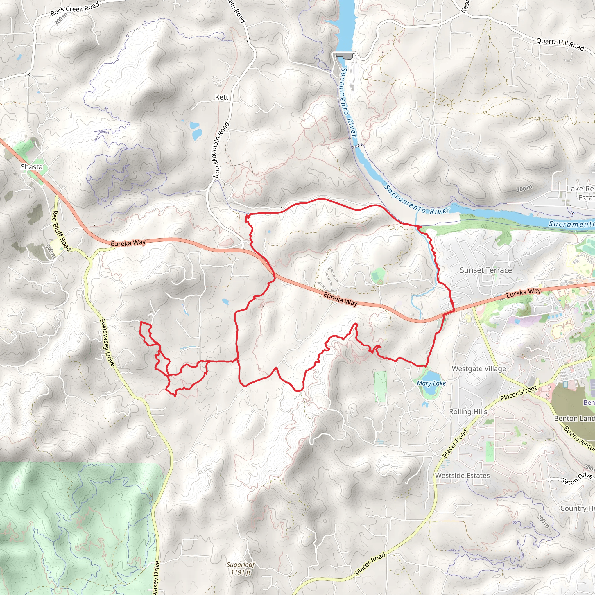 Salt Creek, Middle Creek and Mary Lake Loop mobile static map