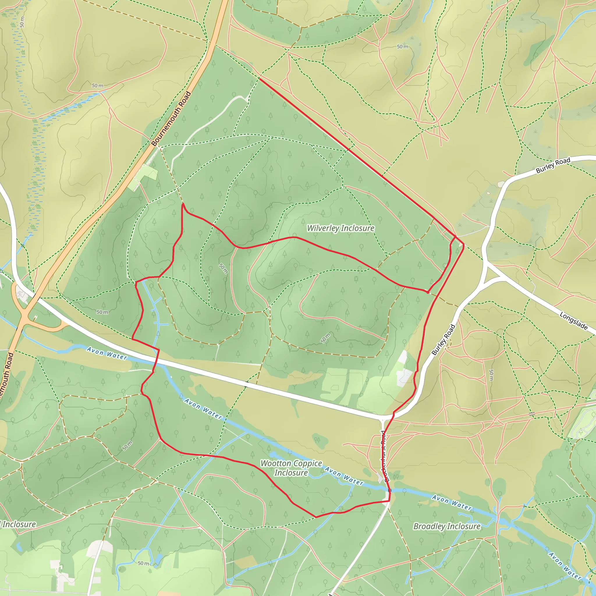 Wilverley Inclosure and Naked Man mobile static map