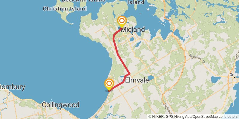 Ganaraska Trail stage 21 Map