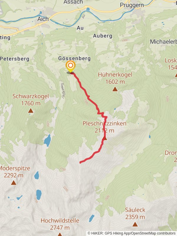 Gössenberg - Pleschnitzzinken - Ochsenkarhöhe - Scheibleck mobile static map